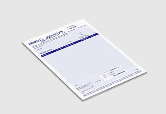 Factura / Forma Libre - Papelería - Distribuidora Nemesis 1117, C.A.