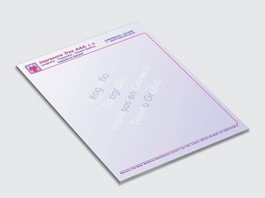 Hoja membretada - Papelería - Impresora Tres AAA, C.A.