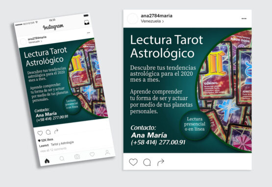 Publicación Instagram - Tarot astrológico - Ana María