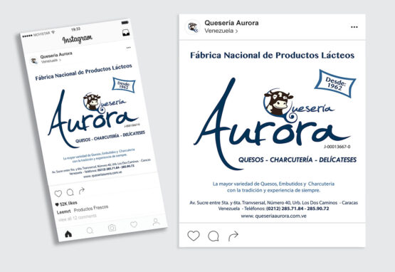 Publicación Instagram - Publicidad - Quesería Aurora