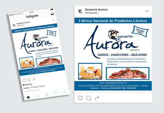 Publicación Instagram - Publicidad - Quesería Aurora