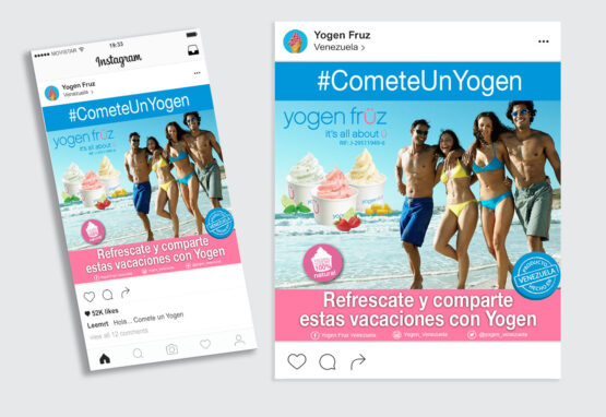 Publicación Instagram - Vacaciones con Yogen - Yogen Früz