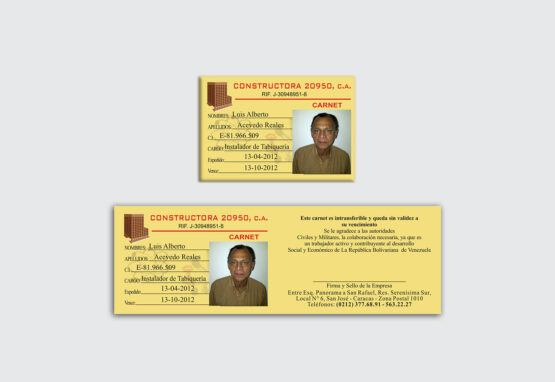 Carnet - Constructora 20990