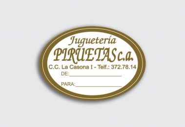 Etiqueta - Juguetería Piruetas