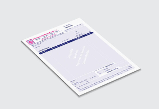 Factura / Forma Libre - Papelería - Impresora Tres AAA, C.A.