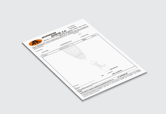 Factura / Forma Libre - Papelería - Accesorios Accetts, C.A.