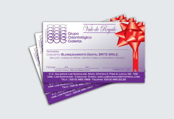 Gift card - Grupo Odontológico Galerías