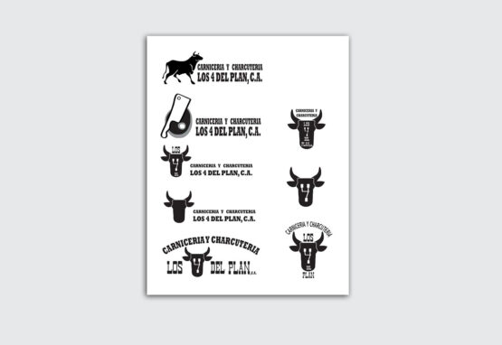 Logo - Propuestas de logos - Carniceria Los 4 del Plan, C.A.