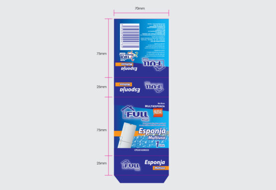 Diseño de empaque - Esponja multiuso - Full Hogar