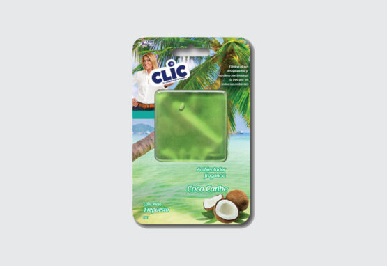 Diseño de empaque - Eliminador de olores - Barra - Coco - Productos Clic