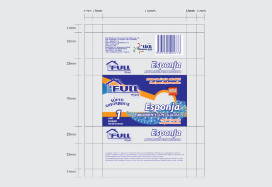 Diseño de empaque - Esponja celulosa - Full Hogar