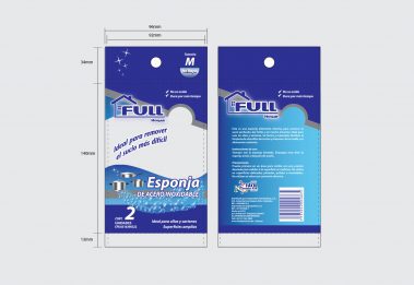 Diseño de empaque - Esponja acero - Full Hogar