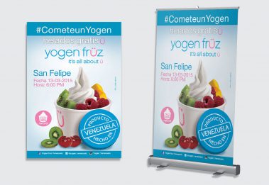 Afiche / Pendones - Helados Gratis - Yogen Früz