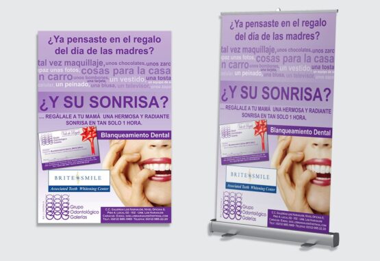 Afiche / Pendones - Día de las madres - Grupo Odontológico Galerías - GOG