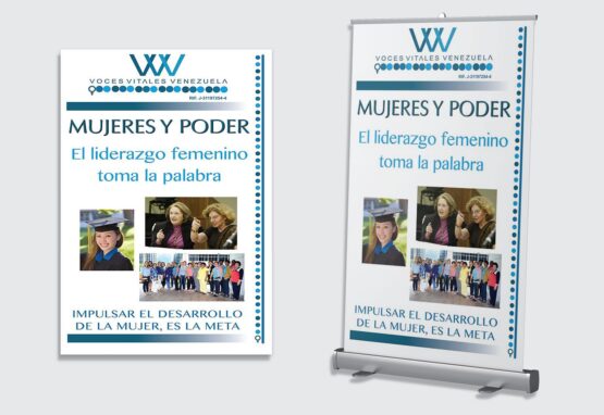 Afiche / Pendones - Mujeres Poder - Voces Vitales