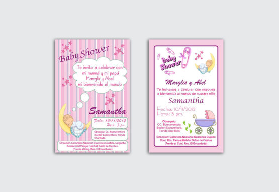Tarjeta de invitación - Baby Shower - Samantha