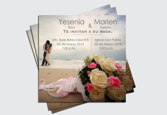 Tarjeta de invitación - Boda - Yesenia & Marlen