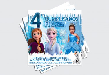 Tarjeta de invitación - Cumpleaños - Frozen 2 - Anabella