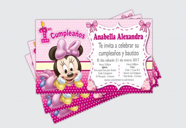 Tarjeta de invitación - Cumpleaños - Mini - Anabella