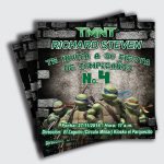 Tarjeta de invitación - Cumpleaños -Tortugas Ninja - Richard