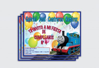 Tarjeta de invitación - Cumpleaños - Tomas - Gabriel