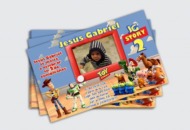 Tarjeta de invitación - Cumpleaños -Toy Story - Jesús Gabriel