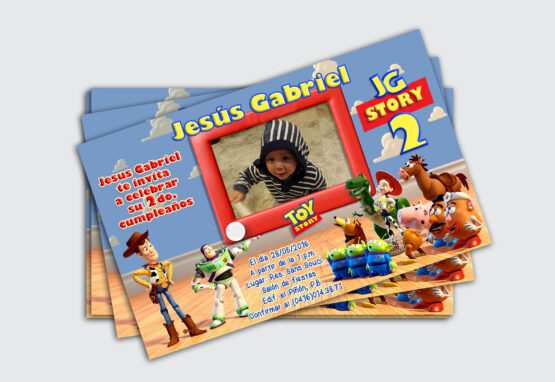 Tarjeta de invitación - Cumpleaños -Toy Story - Jesús Gabriel