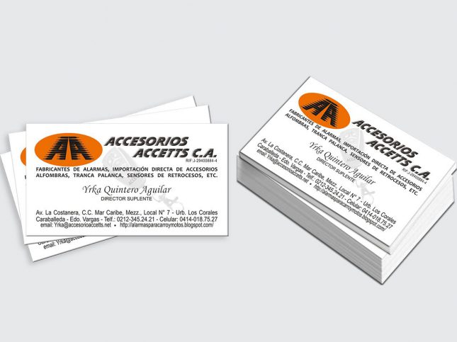 Tarjeta de presentación - Accesorios Accetts