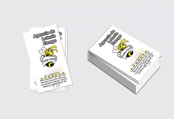 Tarjeta de presentación - Agencia de lotería Zamgo
