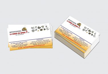 Tarjeta de presentación - Importadora La Chispa de Speed 7
