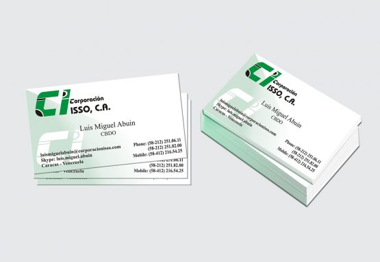 Tarjeta de presentación - Corporación Isso, C.A.