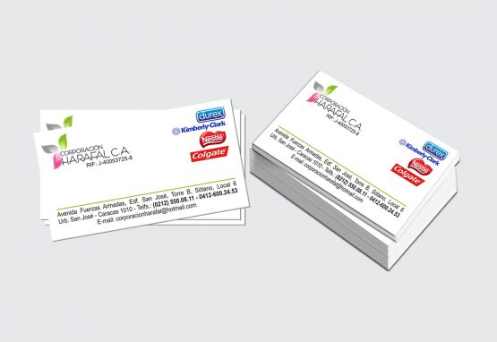 Tarjeta de presentación - Corporación Harafal, C.A.