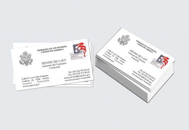Tarjeta de presentación - Embajada Americana - Denis De Laet