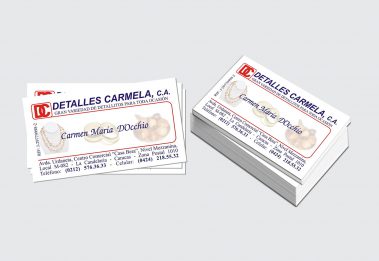 Tarjeta de presentación - Detalles Carmela, C.A.