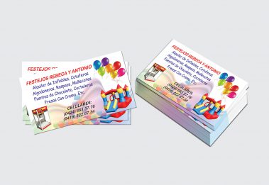 Tarjeta de presentación - Festejos Rebeca y Antonio