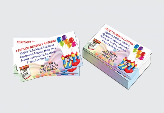 Tarjeta de presentación - Festejos Rebeca y Antonio