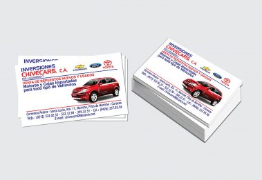 Tarjeta de presentación - Inversiones Chivecars, C.A.