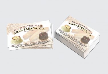 Tarjeta de presentación - Panadería y Pastelería Gran Sabana