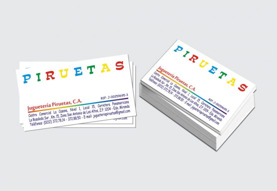 Tarjeta de presentación - Piruetas