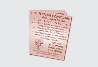 Volante / Flyer - Terapias Biomagnetismo - Ana Maria