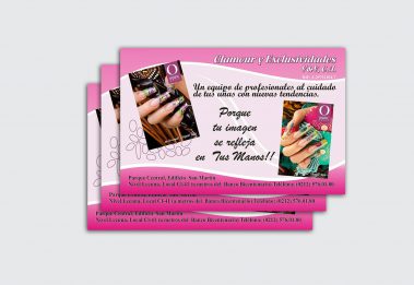 Volante / Flyer - Glamour y Exclusividades Y&Y, C.A.