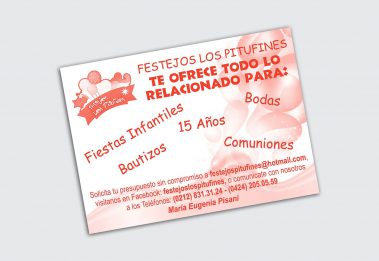 Volante / Flyer - Festejos Pitufines